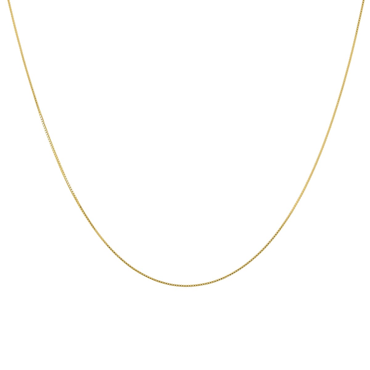 14K Yellow Gold 20" Box Chain with Spring Ring Clasp