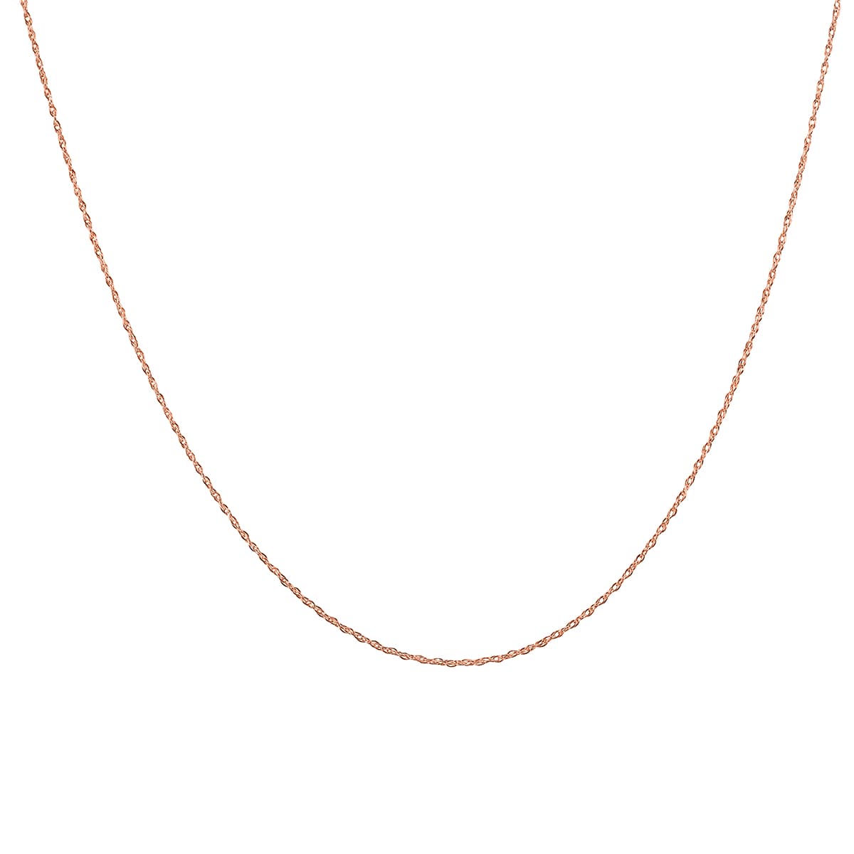 14K Rose Gold 20" Rope Chain with Spring Ring Clasp