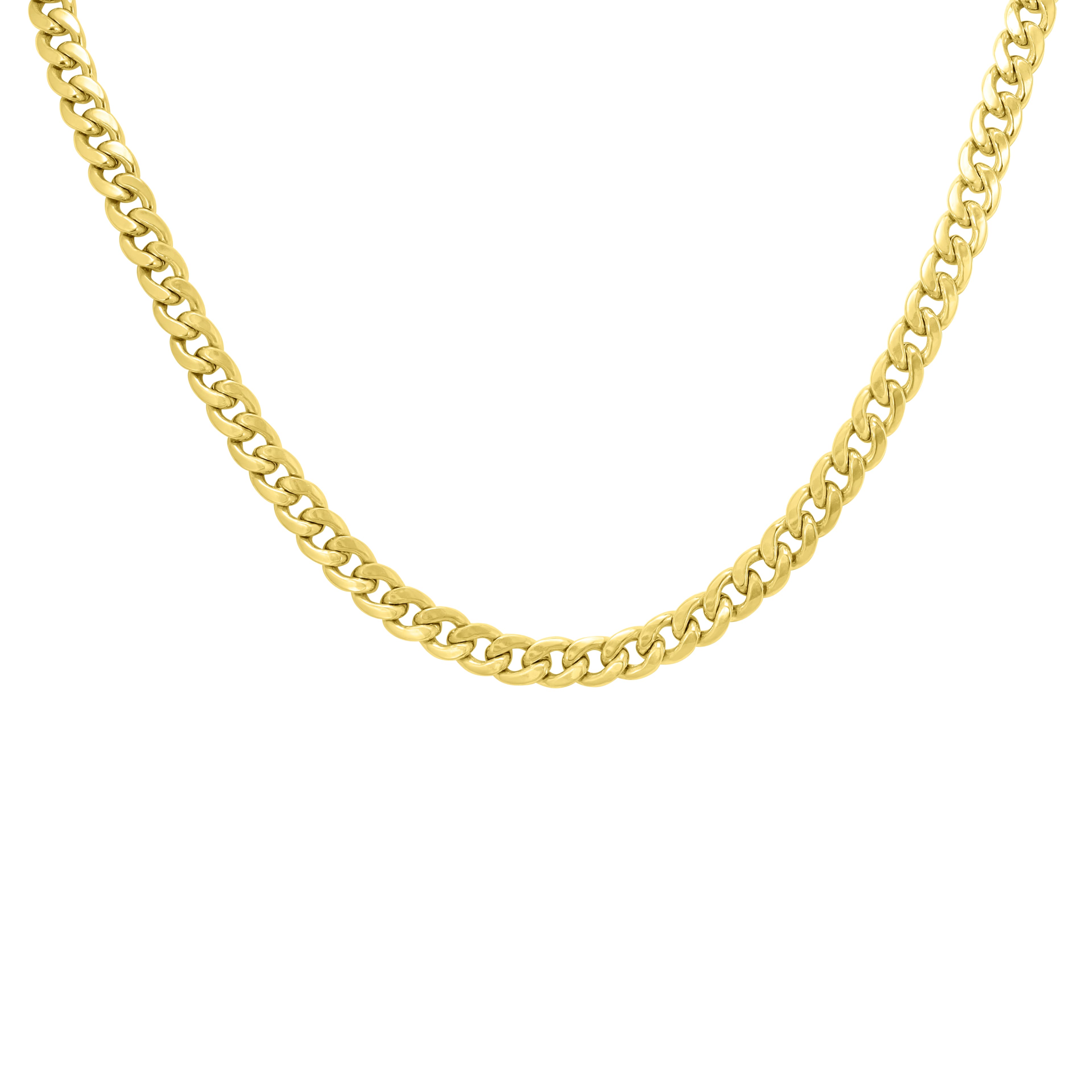 14K Yellow Gold 6.5mm Miami Cuban Chain with Lobster Clasp - 22 Inch