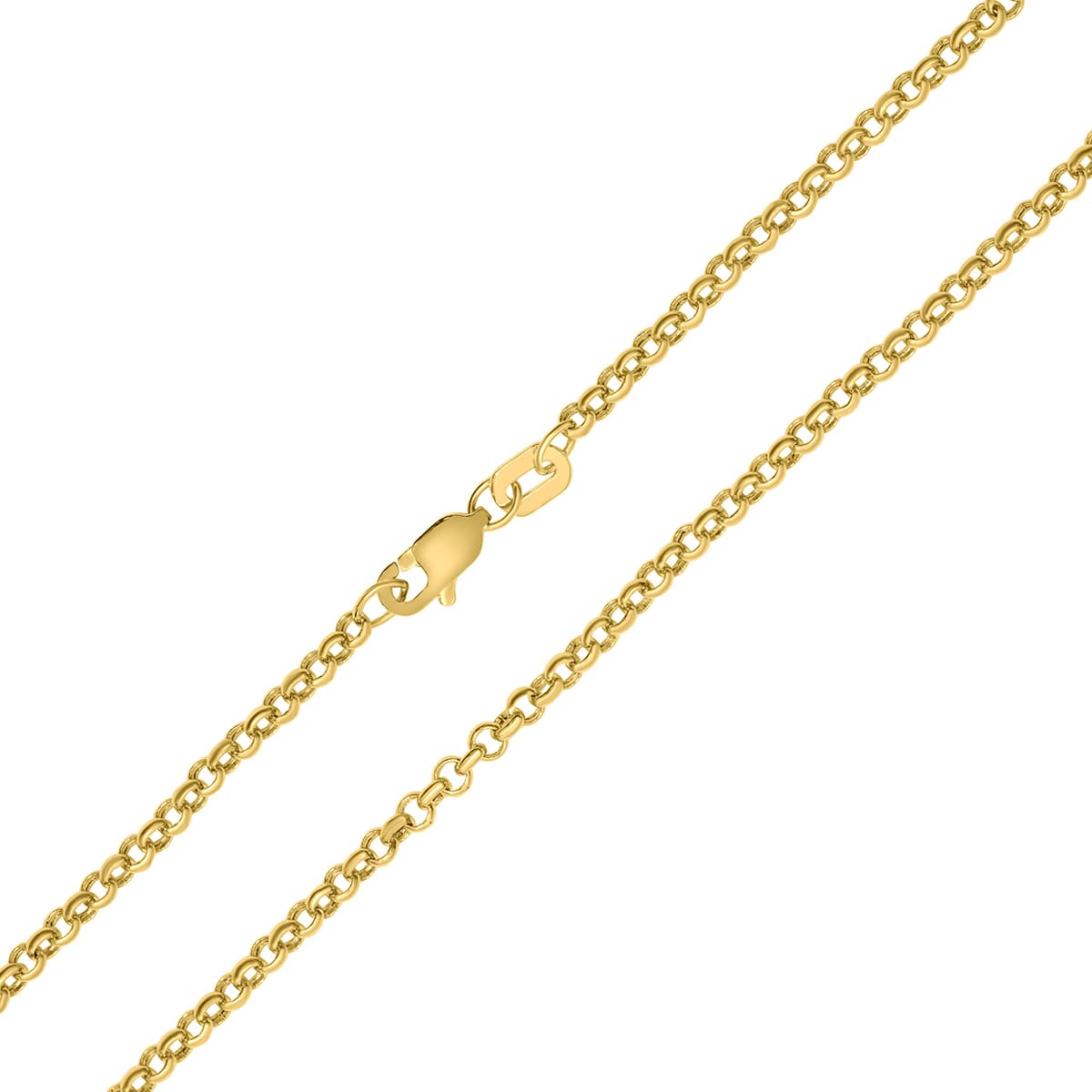14K Yellow Gold 2.3mm Round Rolo Chain with Lobster Clasp - 22 Inch