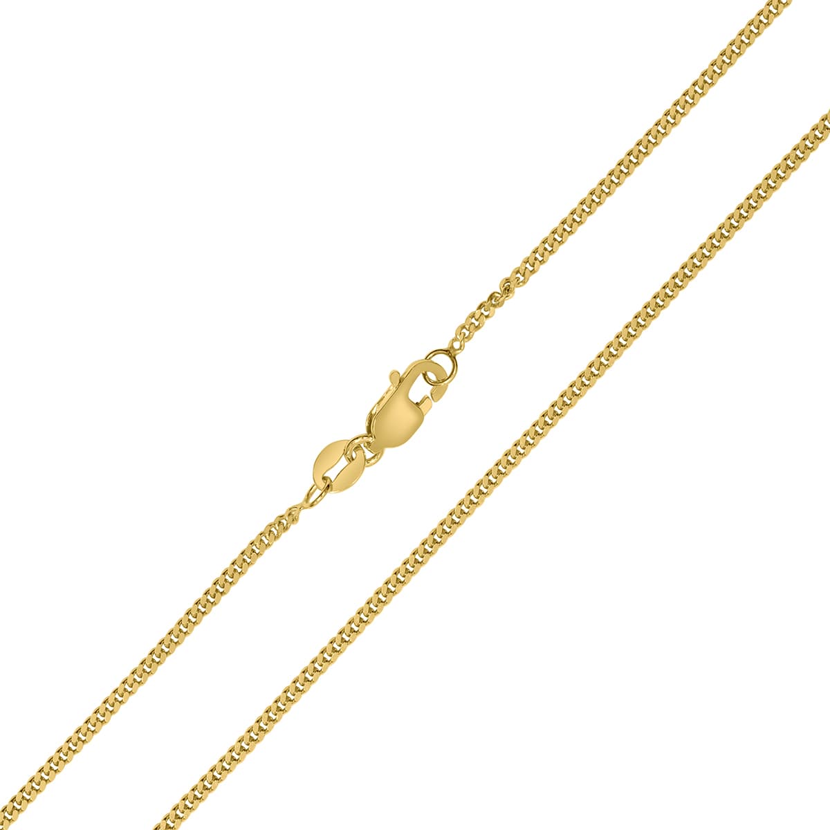 10K Yellow Gold 1.5mm Diamond Cut Gourmette Chain with Lobster Clasp - 22 Inch