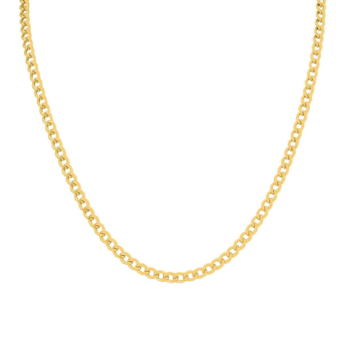 14K Yellow Gold Filled 4.1MM Curb Link Chain with Lobster Clasp - 30 Inch