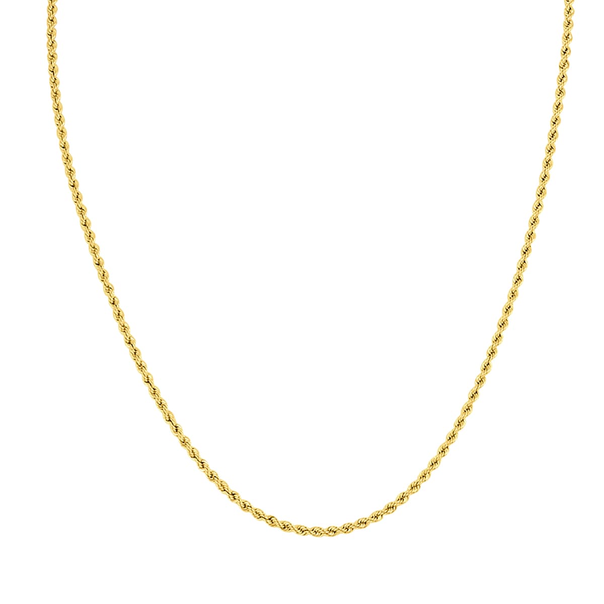 14K Yellow Gold Filled 2.1MM Rope Chain with Lobster Clasp - 16 Inch