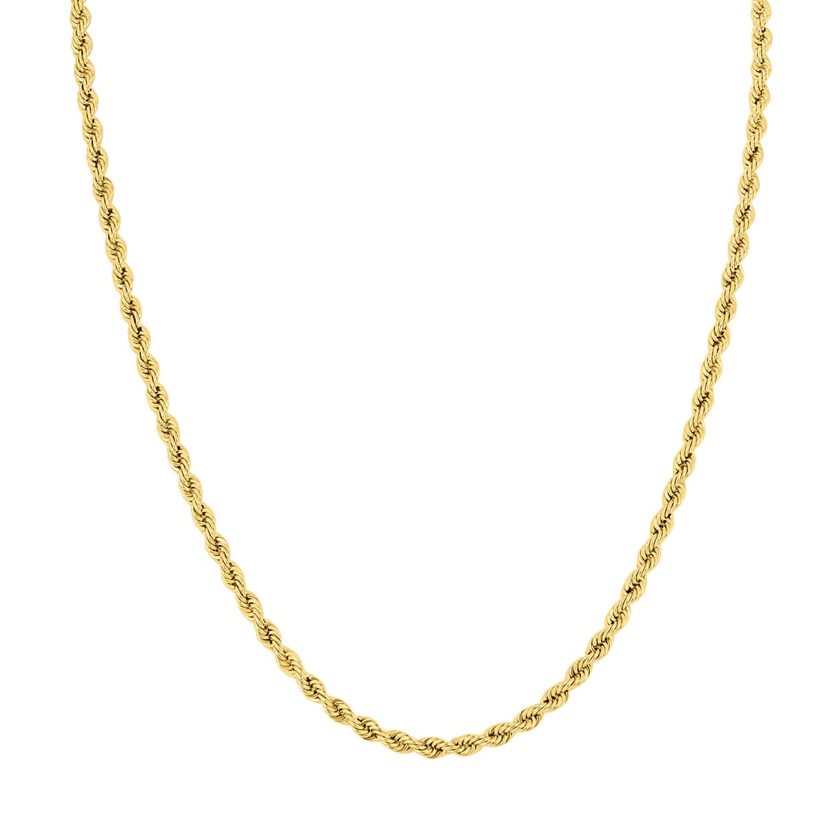 14K Yellow Gold Filled 3.3MM Rope Chain with Lobster Clasp - 30 Inch