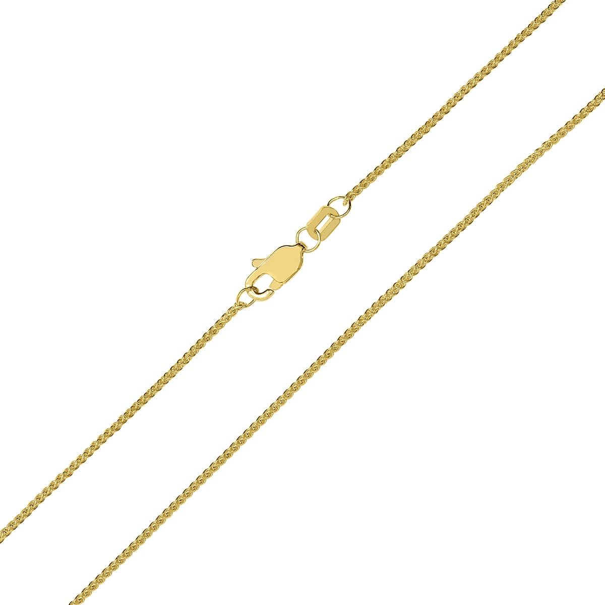 10K Yellow Gold 1MM Wheat Chain with Lobster Clasp - 18 Inch