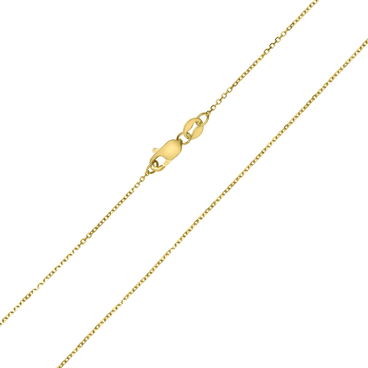 10K Yellow Gold 0.8MM Shiny Cable Chain with Lobster Clasp - 20 Inch