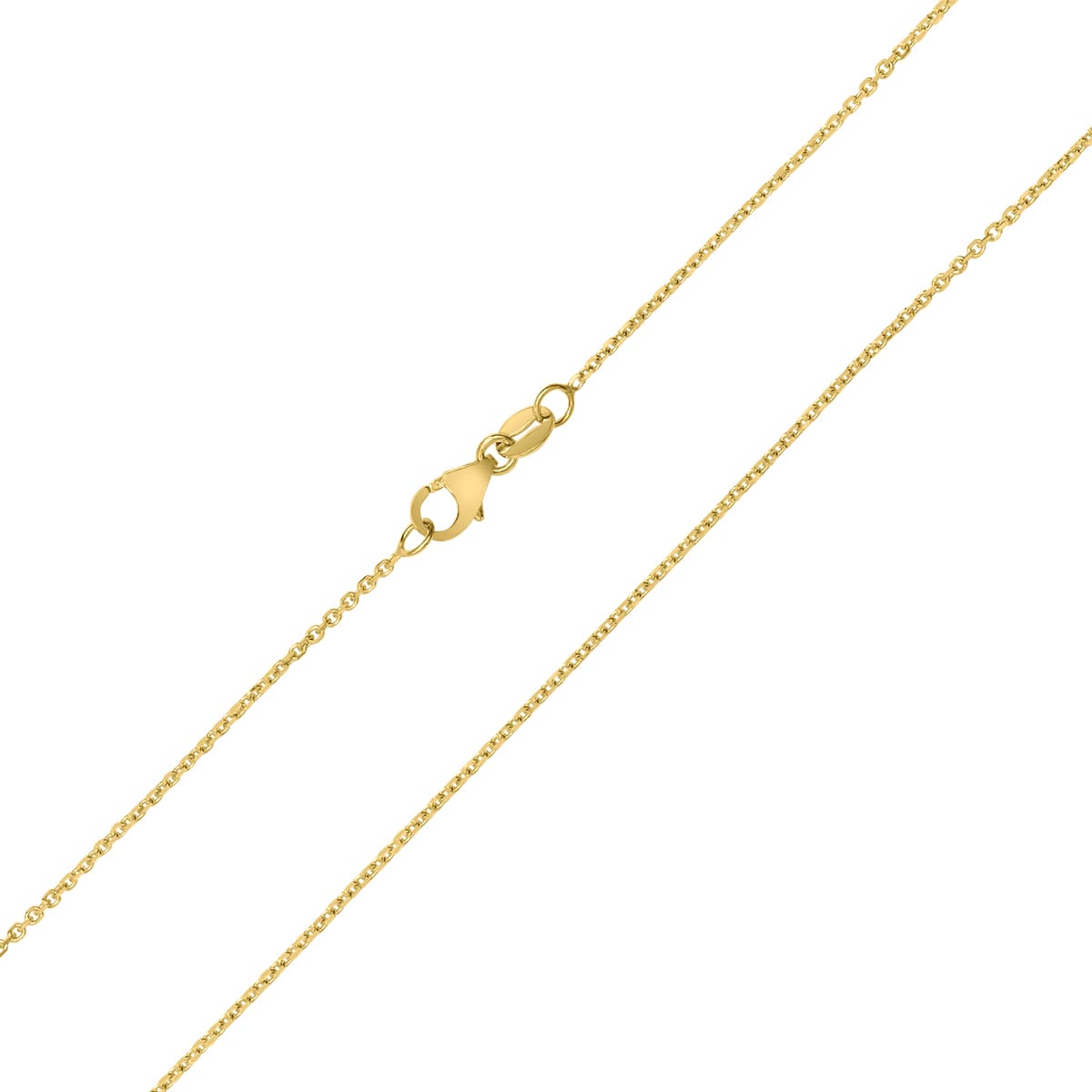 10K Yellow Gold 1.1MM Shiny Cable Chain with Lobster Clasp - 20 Inch