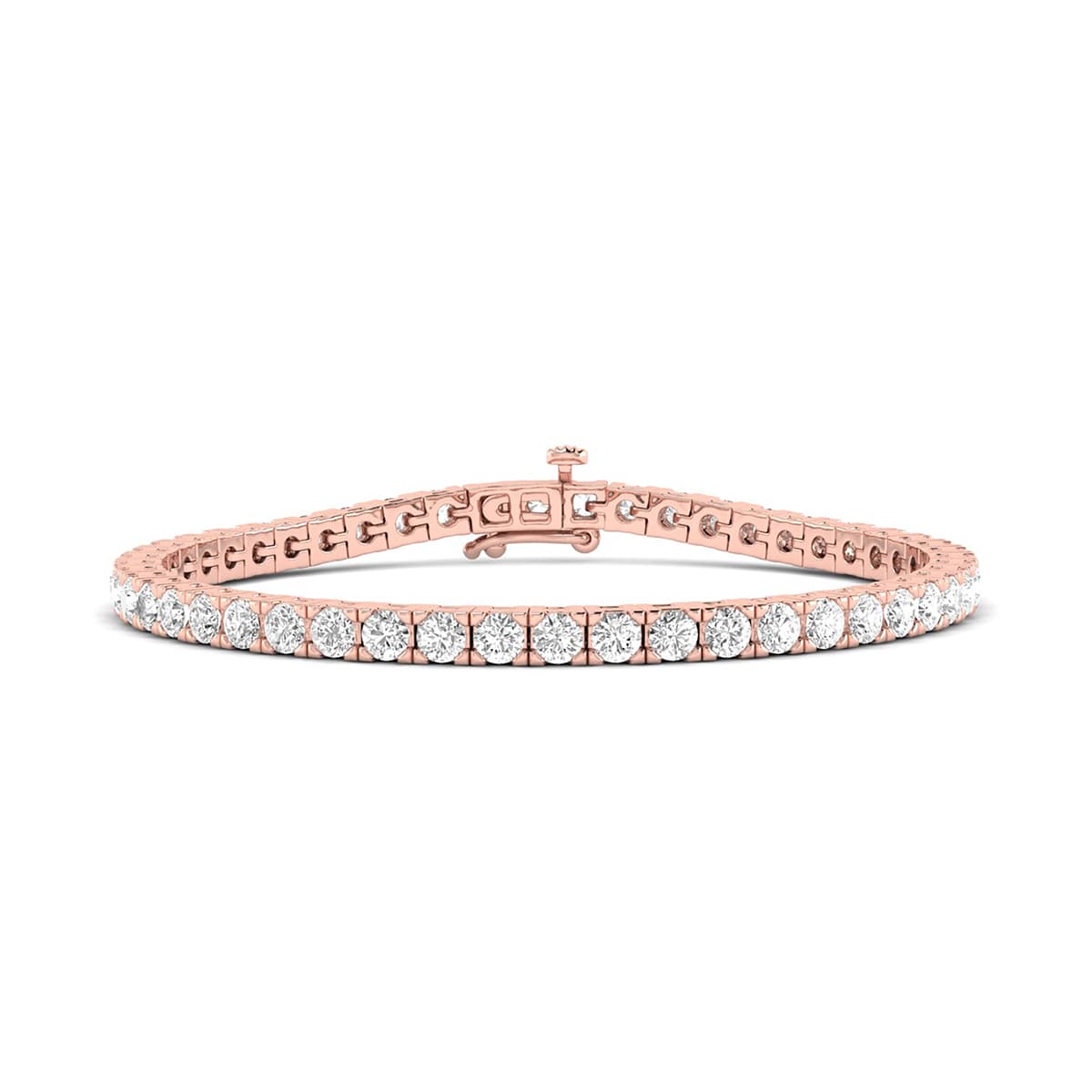 5 Carat TW Classic Diamond Tennis Bracelet in 14K Rose Gold