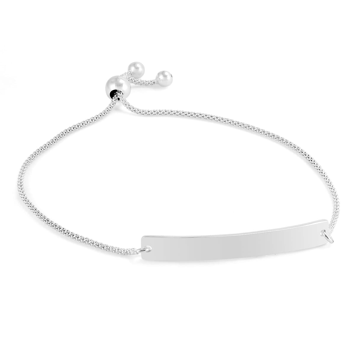Name Plate Bolo Bracelet in.925 Sterling Silver
