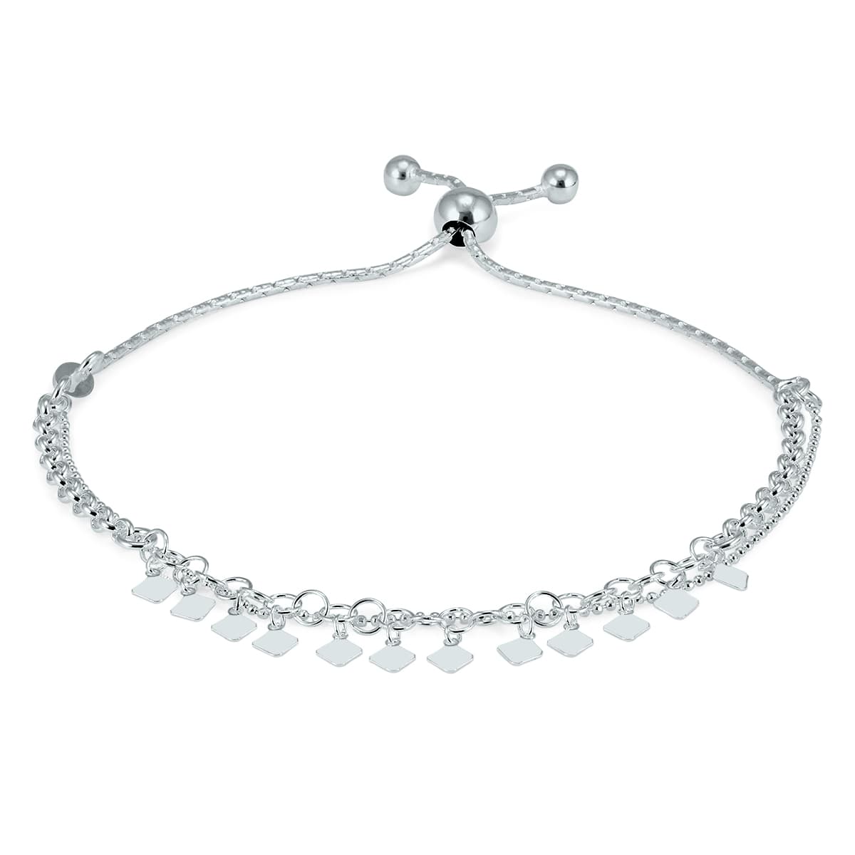 Charm Bolo Bracelet in.925 Sterling Silver
