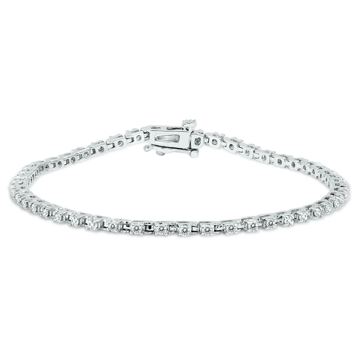 1 Carat TW Diamond Tennis Bracelet in 14K White Gold