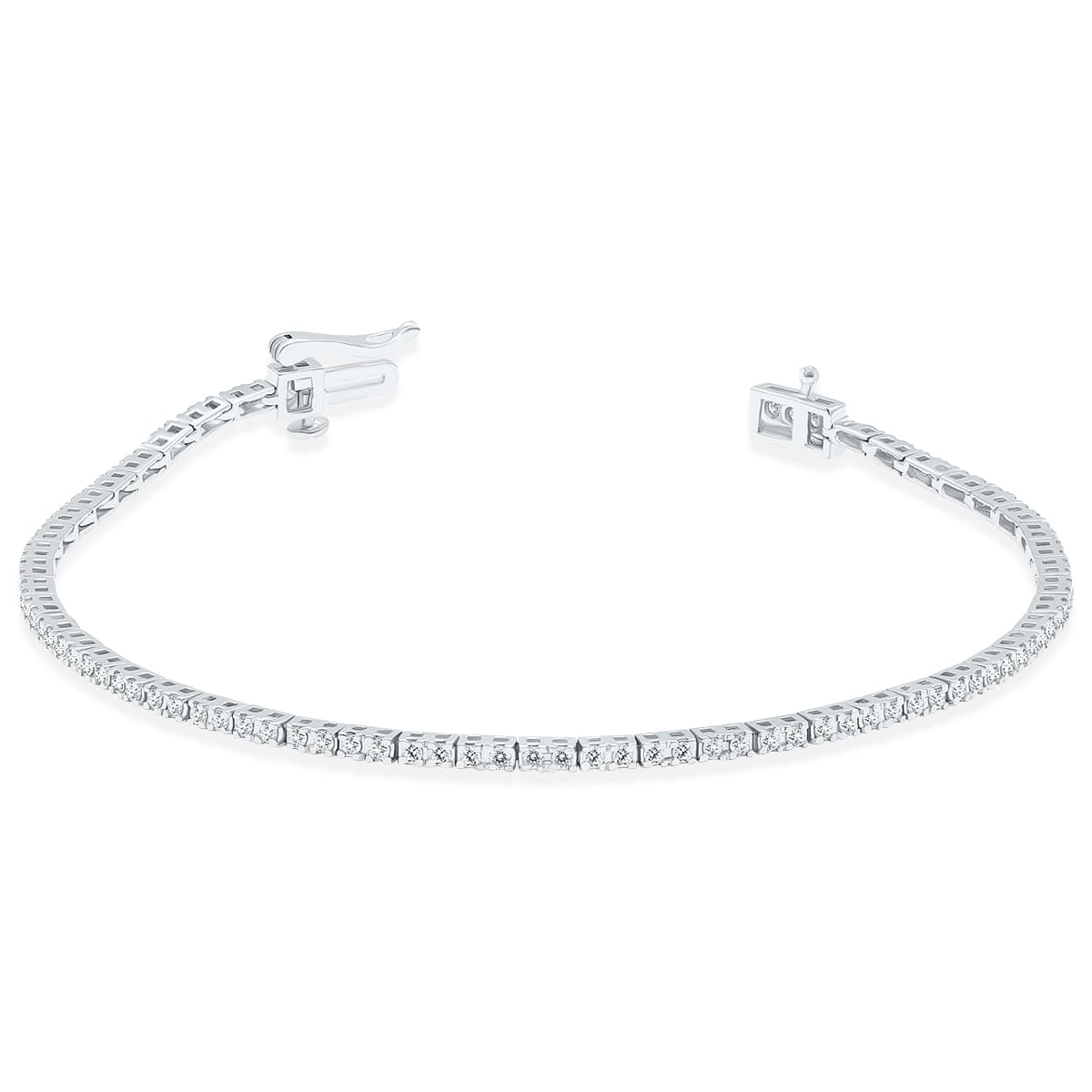 1 Carat TW Diamond Tennis Bracelet in 14K White Gold