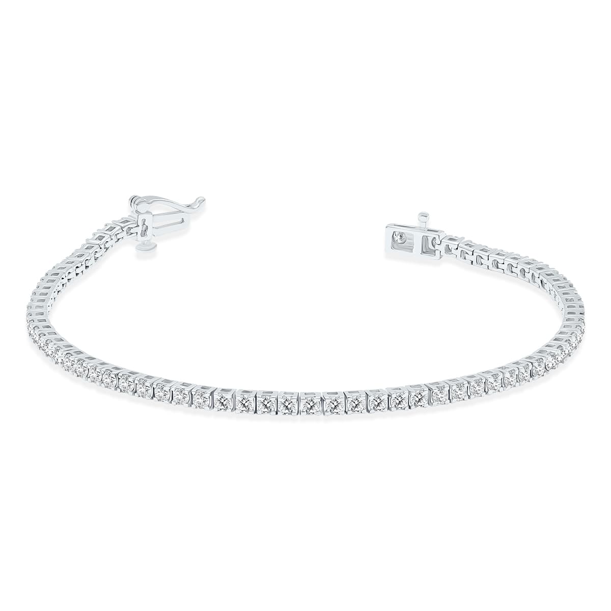 4 Carat TW Diamond Tennis Bracelet in 14K White Gold