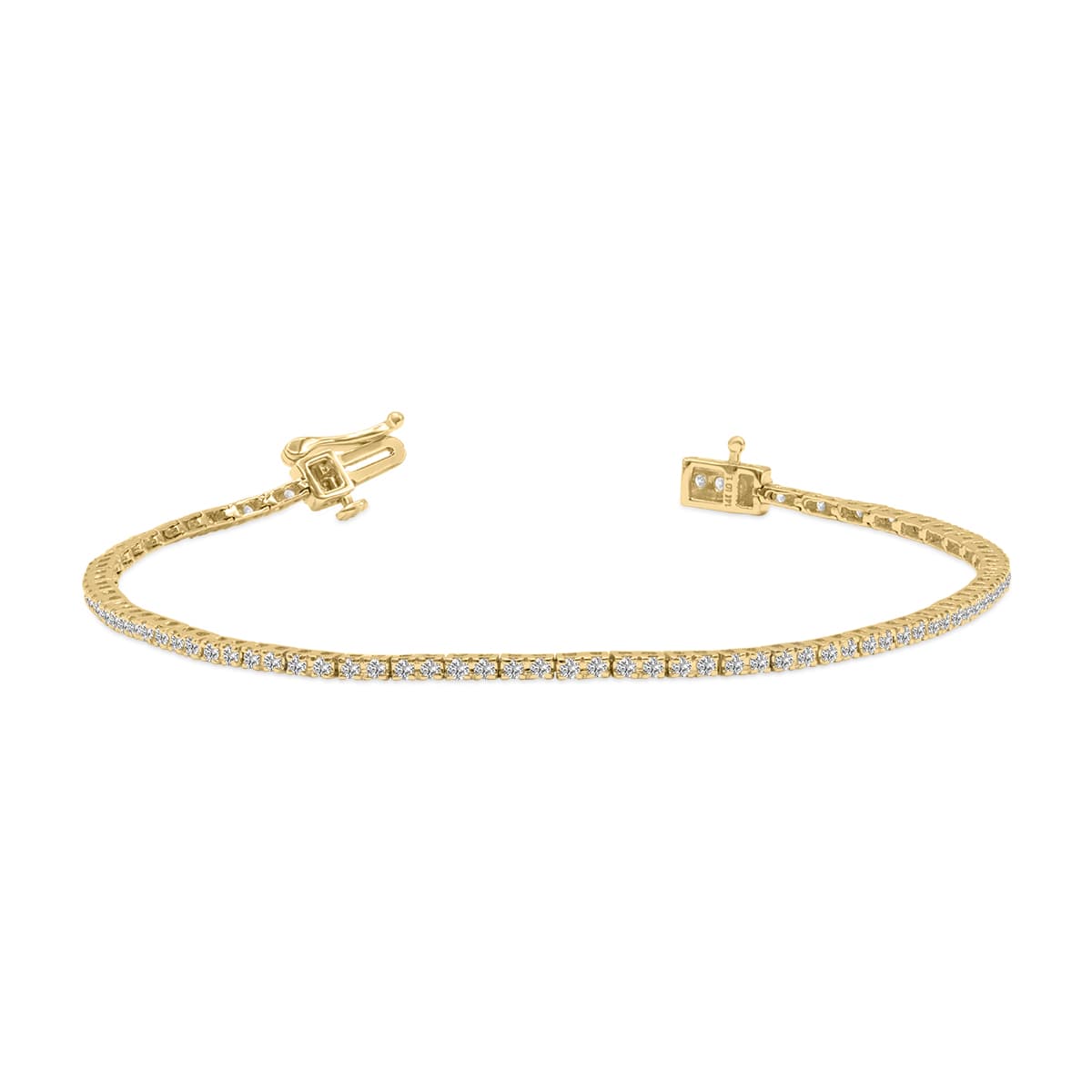1 Carat TW Lab Grown Diamond Tennis Bracelet in 14K Yellow Gold