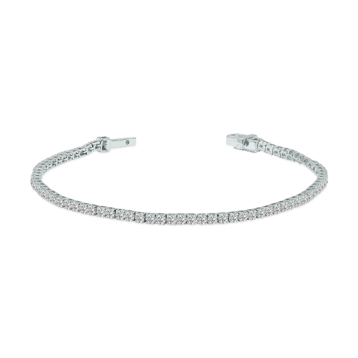 4 Carat TW Lab Grown Diamond Tennis Bracelet in 14K White Gold