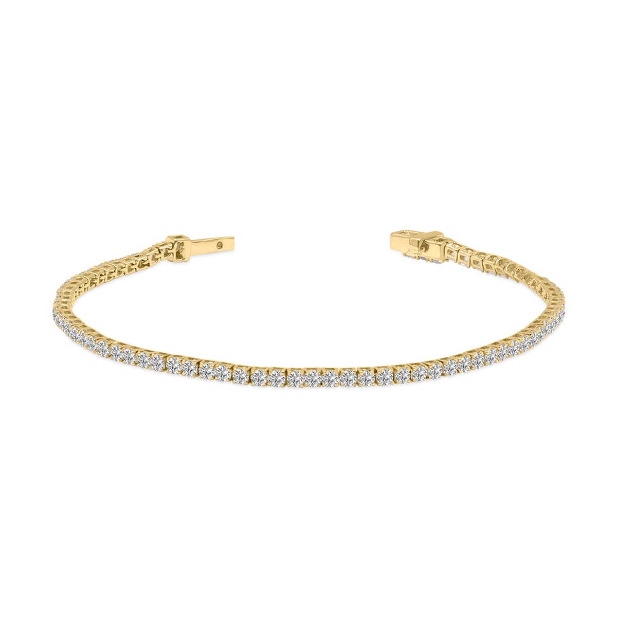 4 Carat TW Lab Grown Diamond Tennis Bracelet in 14K Yellow Gold