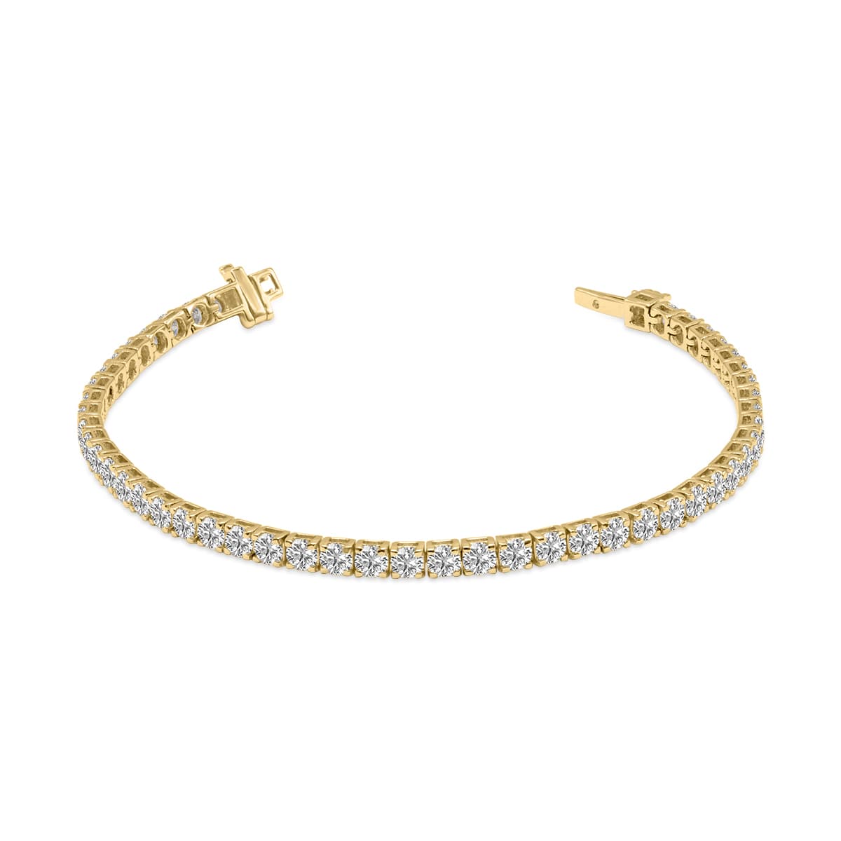 5 Carat TW Lab Grown Diamond Tennis Bracelet in 14K Yellow Gold