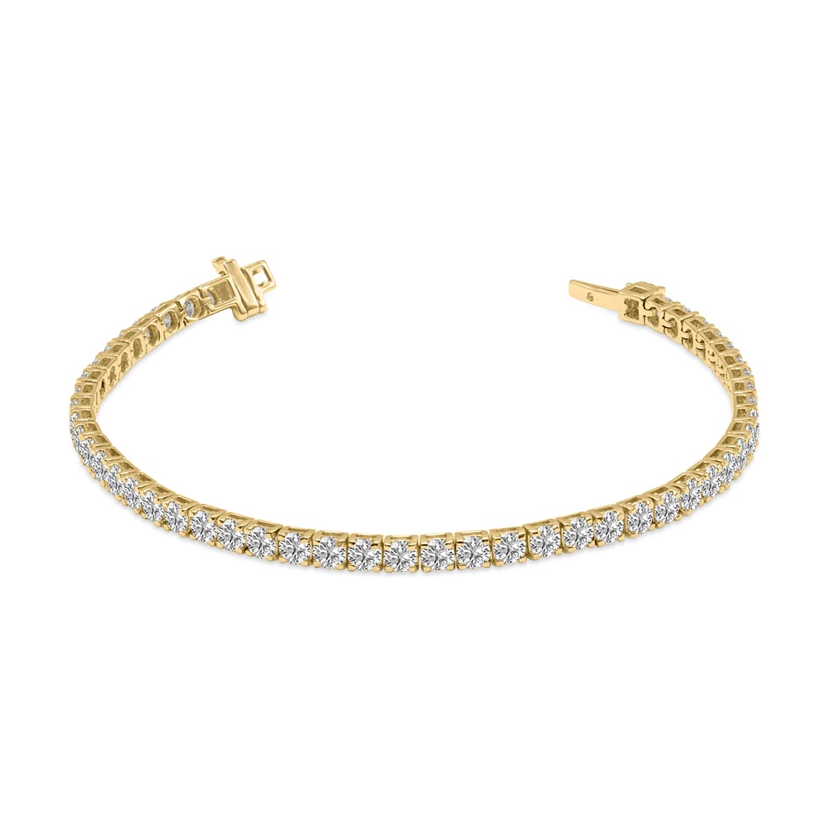 6 Carat TW Lab Grown Diamond Tennis Bracelet in 14K Yellow Gold