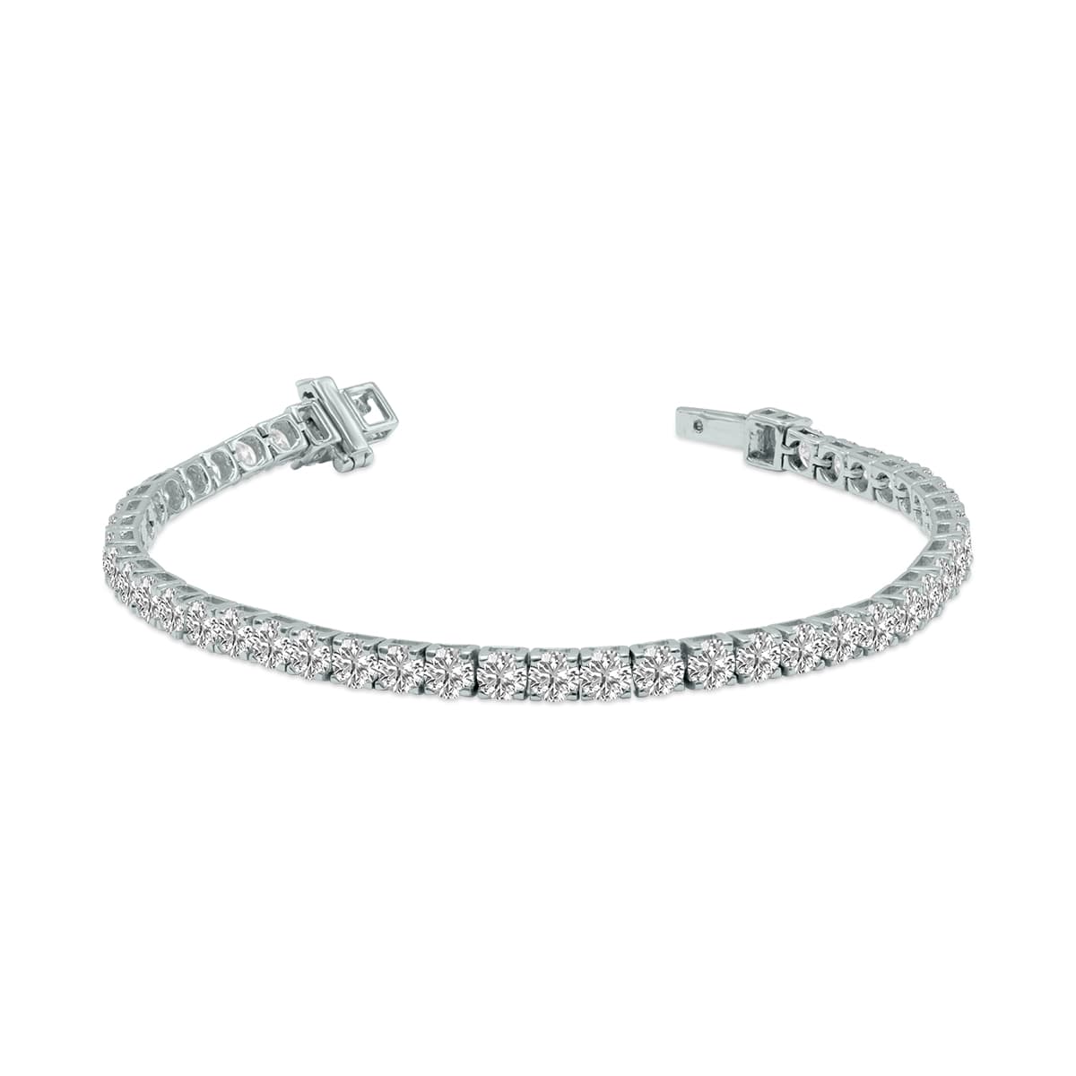 10 Carat TW Lab Grown Diamond Tennis Bracelet in 14K White Gold