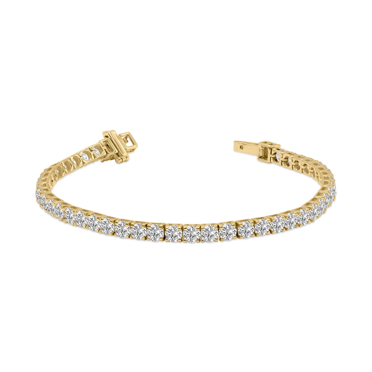 10 Carat TW Lab Grown Diamond Tennis Bracelet in 14K Yellow Gold