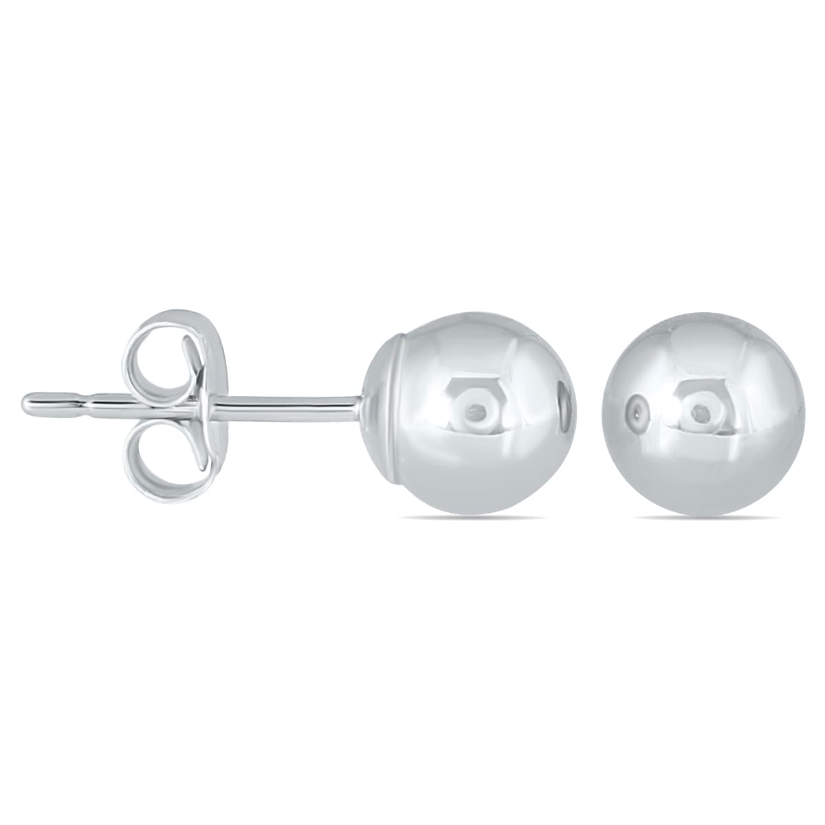 10K White Gold 4mm Ball Stud Earrings