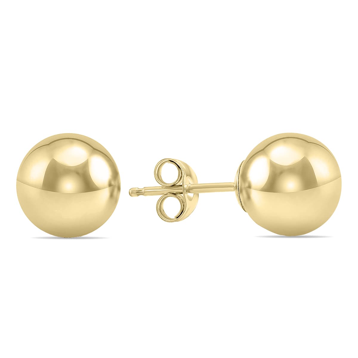 8MM 14K Yellow Gold Filled Round Ball Earrings