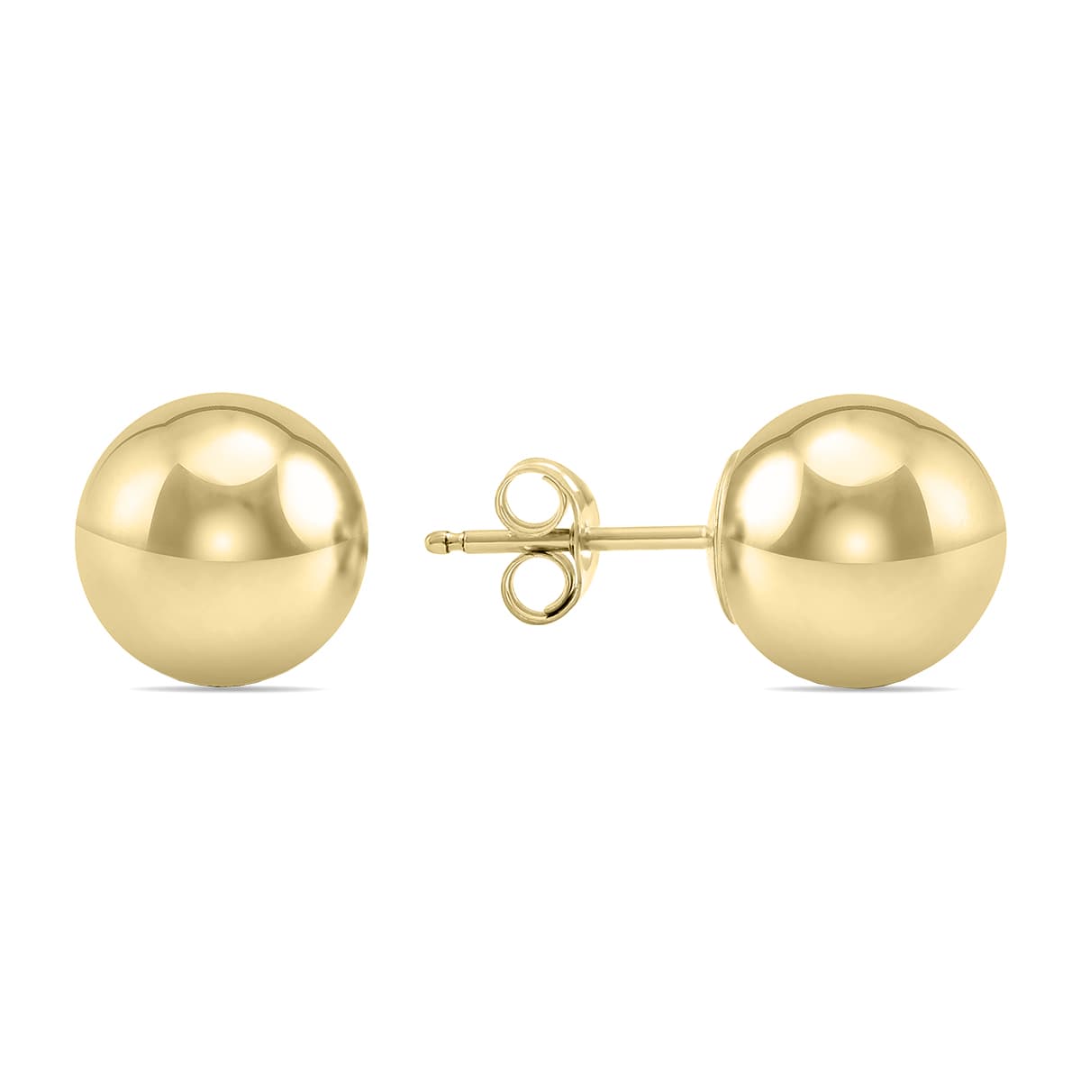 9MM 14K Yellow Gold Filled Round Ball Earrings