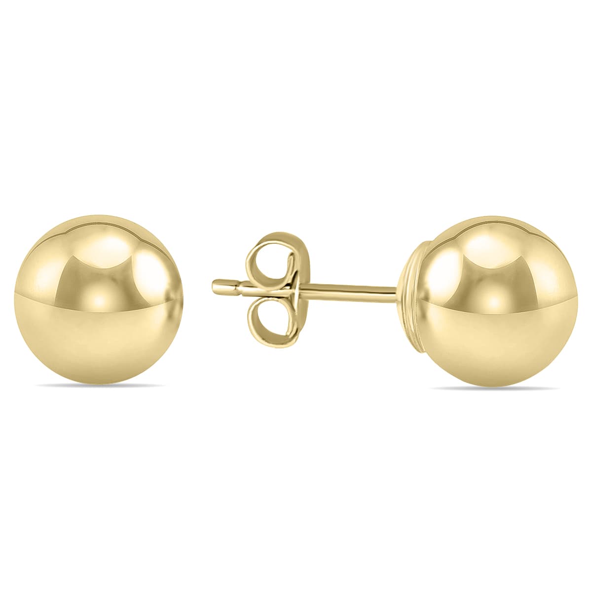 7MM 14K Yellow Gold Filled Round Ball Earrings