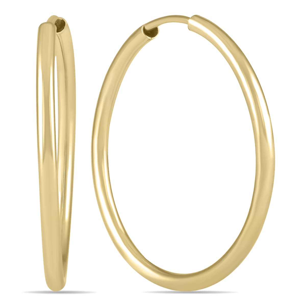 21MM Endless Hoop Earring 14k Yellow Gold