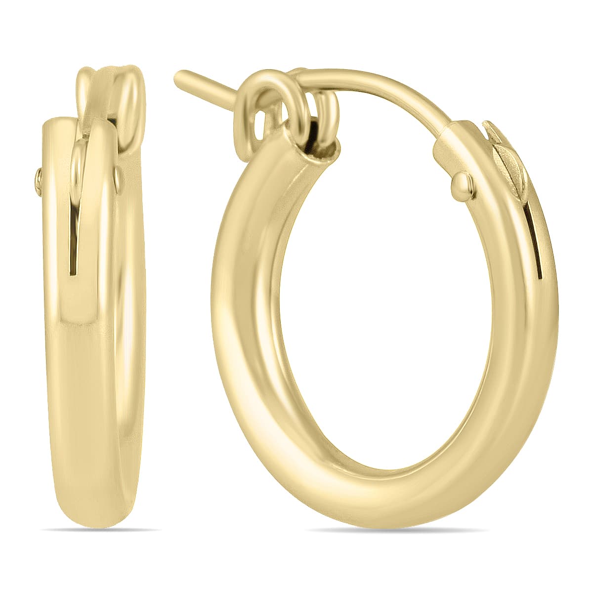 14K Yellow Gold Filled Hoop Earrings (15mm)
