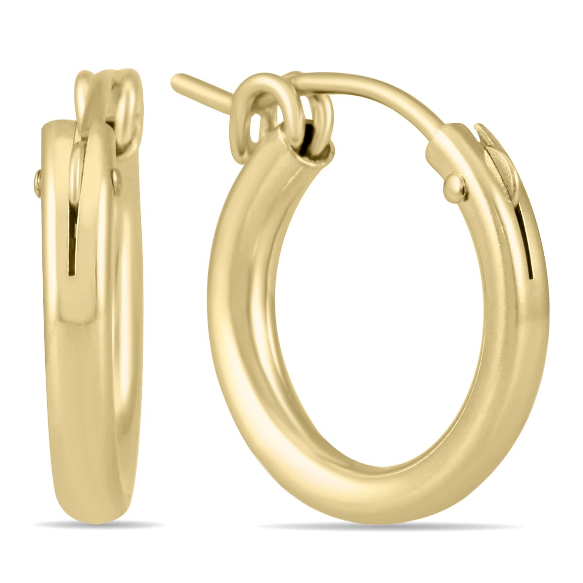 14K Yellow Gold Filled Hoop Earrings (12mm)