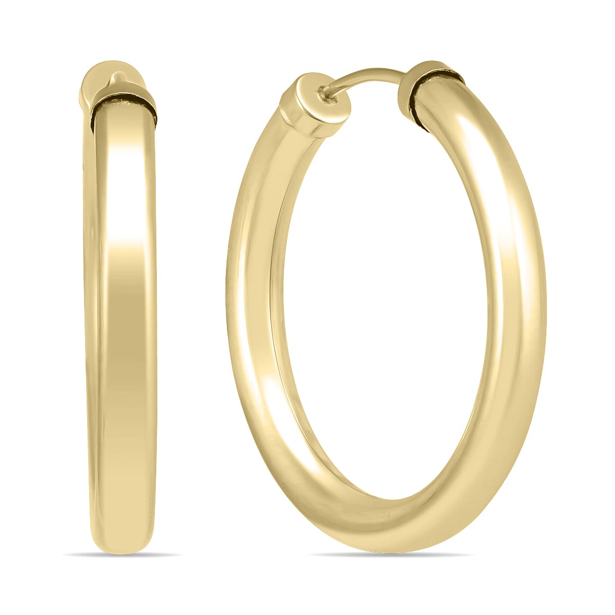 24MM 14K Yellow Gold Filled Endless Hoop Earrings (3mm Gauge)