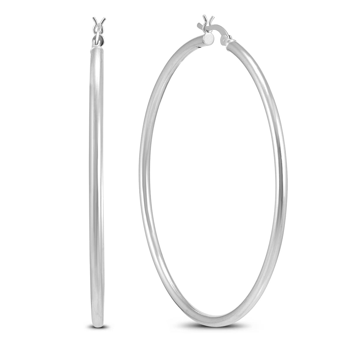 60MM Hoop Earrings In.925 Sterling Silver