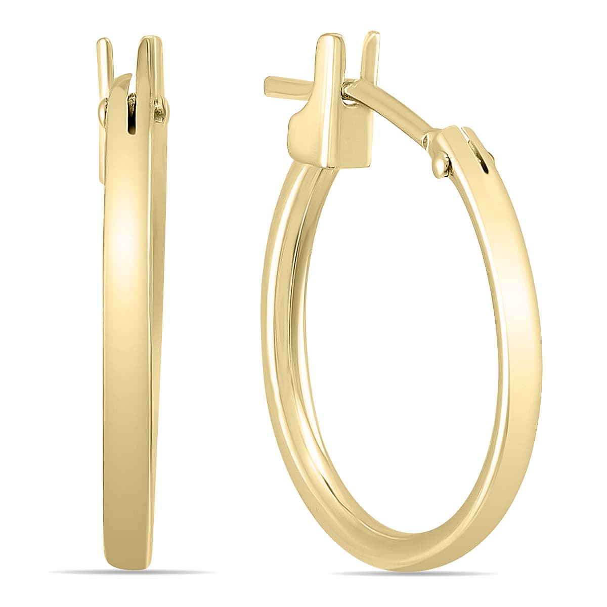 14K Yellow Gold 14MM Hoop Earrings (1.5MM Gauges)
