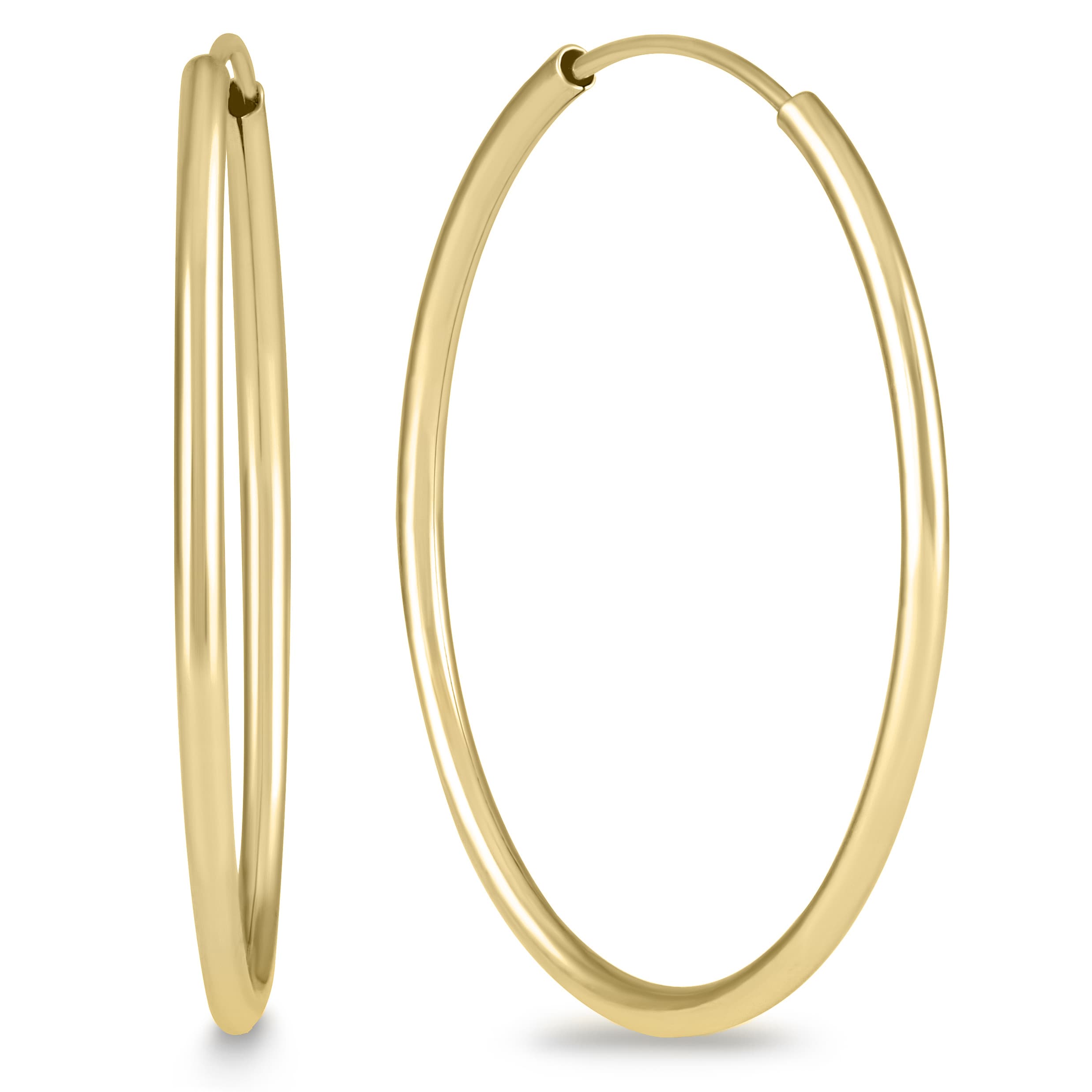 30mm Endless 14K Yellow Gold Filled Thin Hoop Earrings