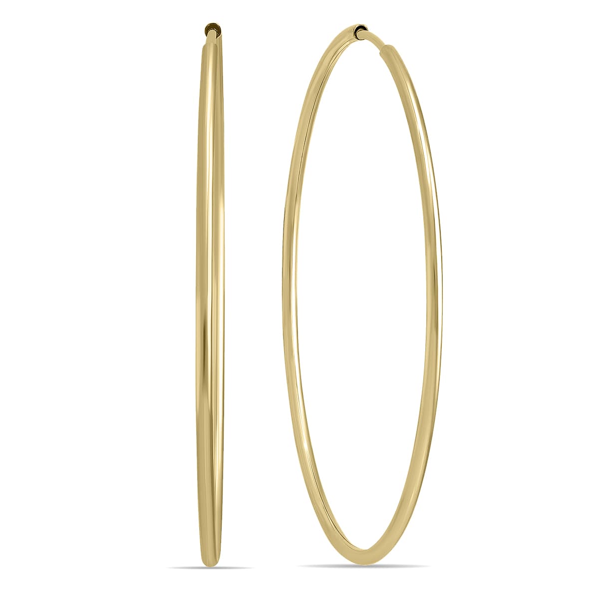 43mm Endless 14K Yellow Gold Filled Thin Hoop Earrings