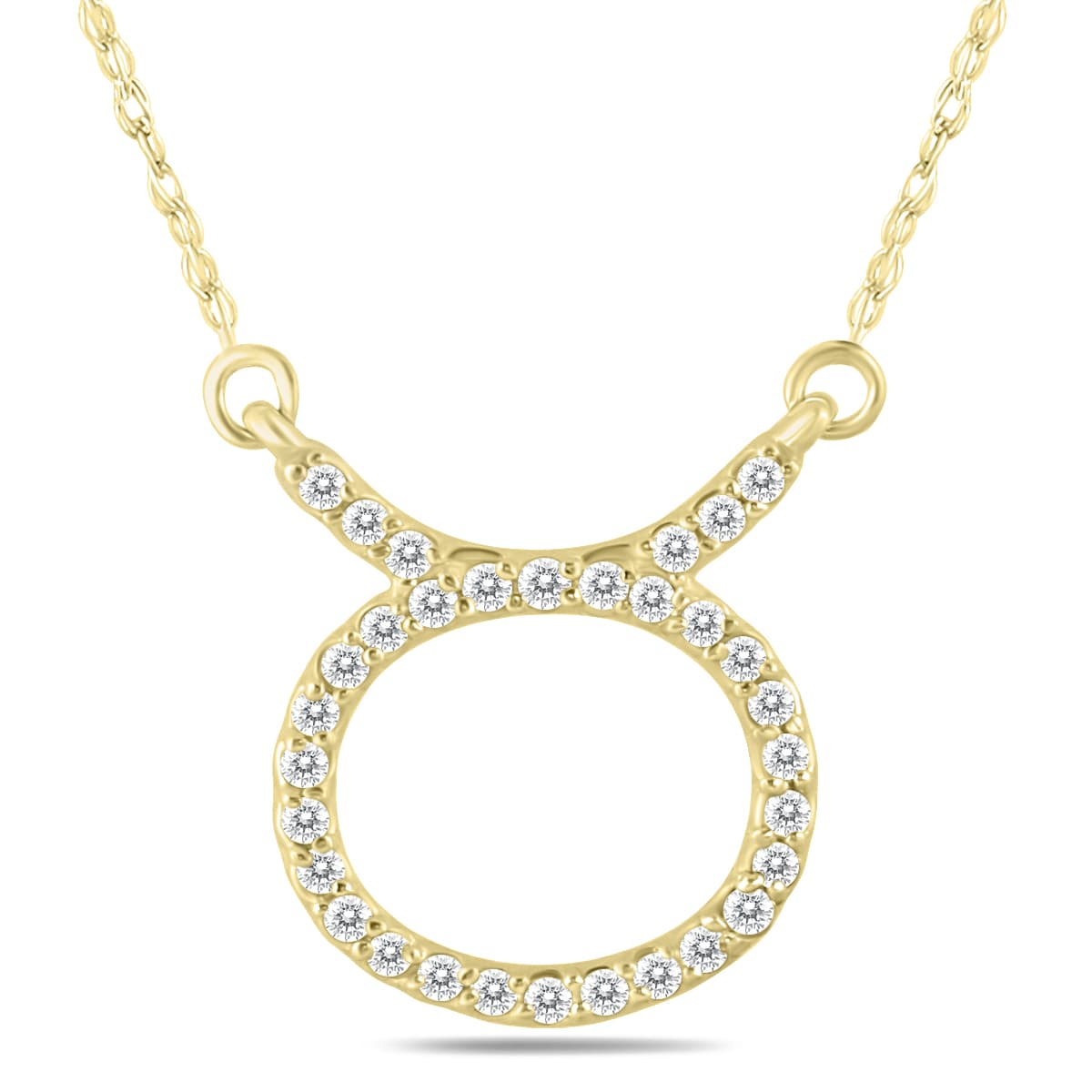 1/4 Carat TW Diamond Taurus Zodiac Pendant 10K Yellow Gold