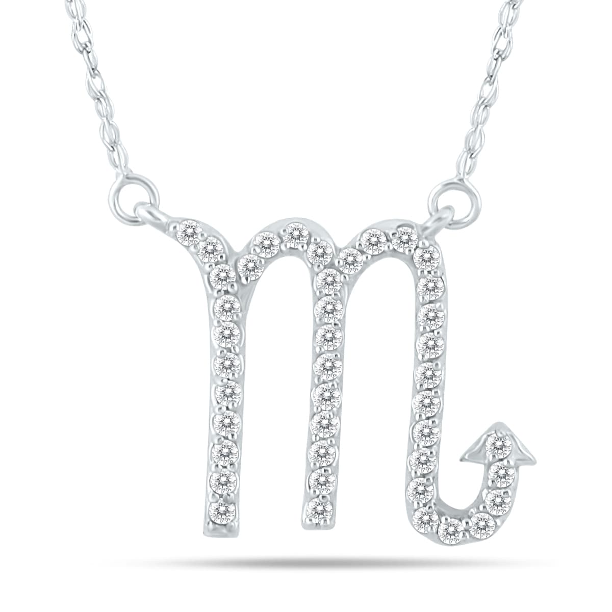 1/3 Carat TW Diamond Scorpio Zodiac Pendant 10K White Gold