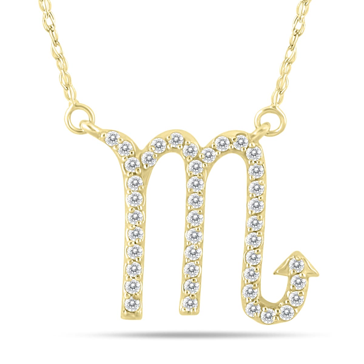 1/3 Carat TW Diamond Scorpio Zodiac Pendant 10K Yellow Gold