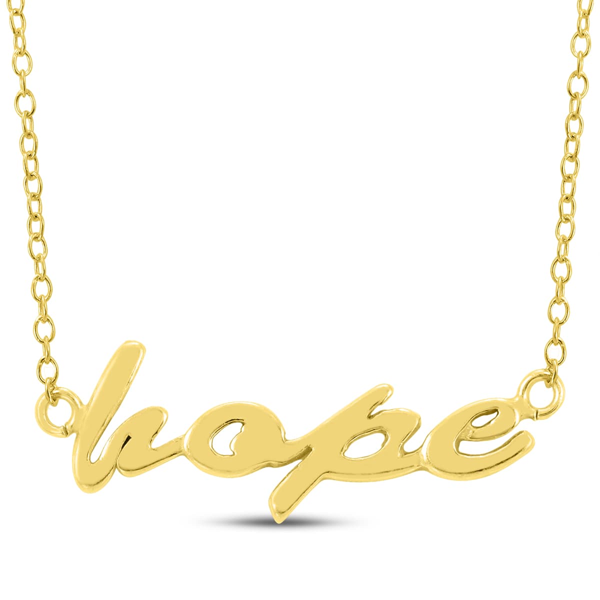 Hope Necklace in Yellow Gold Plated Brass