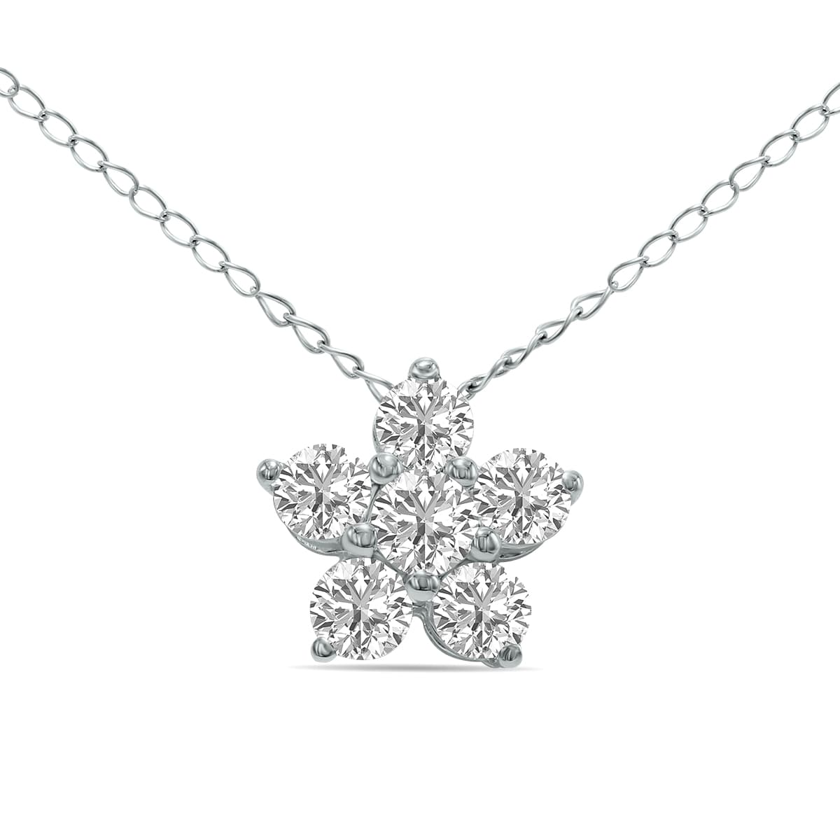 1/2 CTW Star Lab Grown Diamond Pendant in 10K White Gold (F-G Color, VS1- VS2 Clarity)