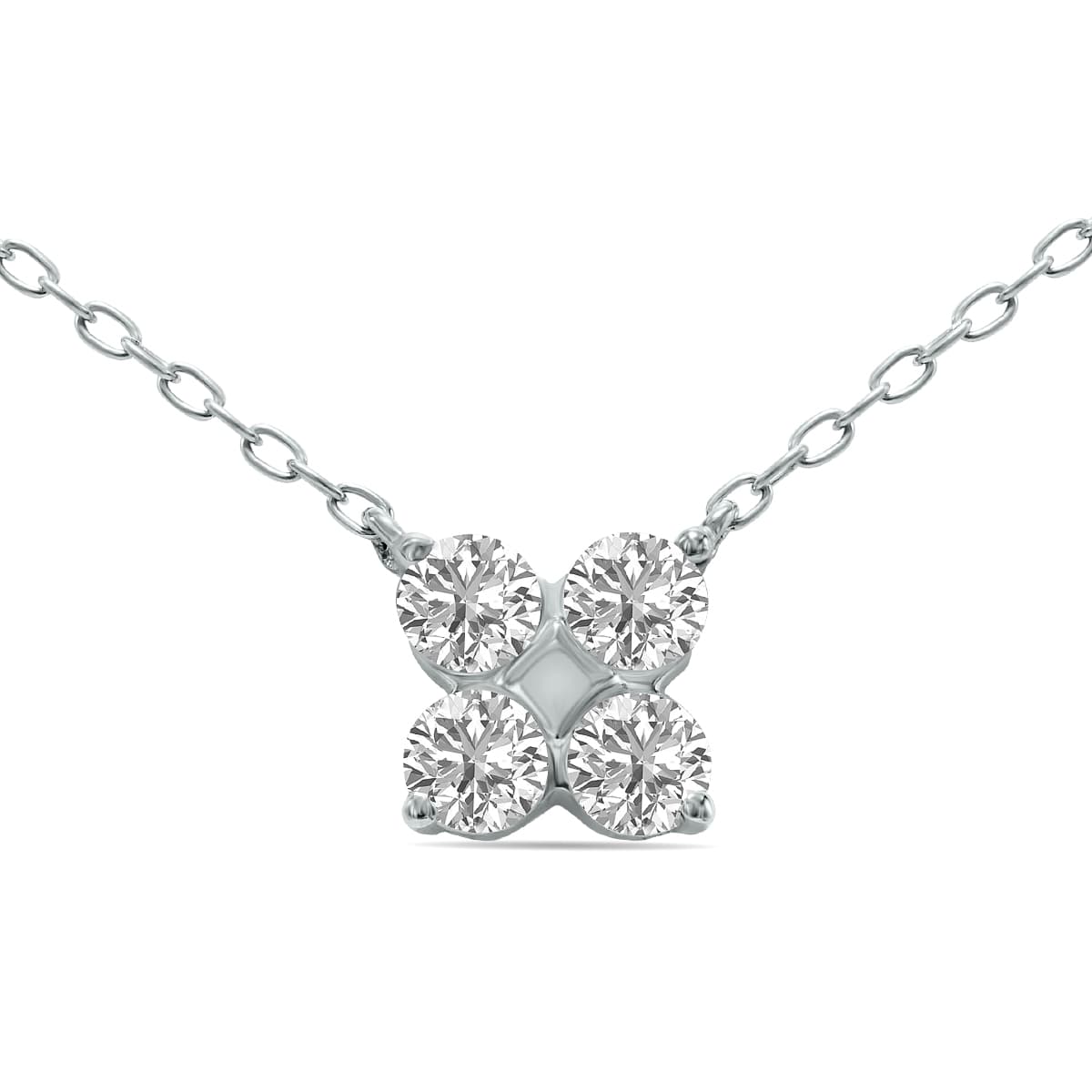 1/2 CTW Lab Grown Diamond Snowflake Pendant in 10K White Gold (F-G Color, VS1- VS2 Clarity)