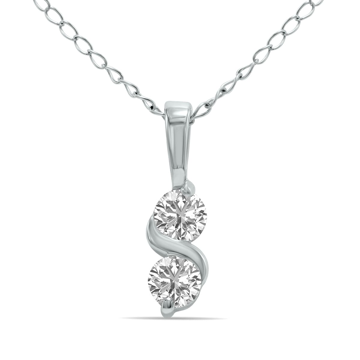 1/5 CTW Infinity Lab-Grown Diamond Pendant in 10K White Gold (F-G Color, VS1- VS2 Clarity)