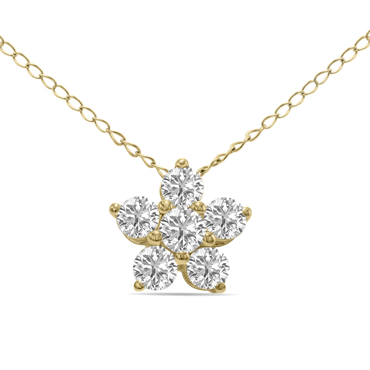 1/2 CTW Star Lab Grown Diamond Pendant in 10K Yellow Gold (F-G Color, VS1- VS2 Clarity)