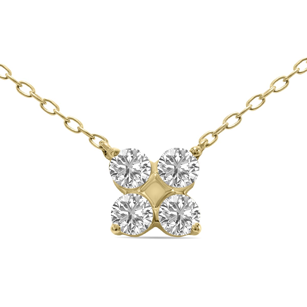 1/2 CTW Lab Grown Diamond Snowflake Pendant in 10K Yellow Gold (F-G Color, VS1- VS2 Clarity)