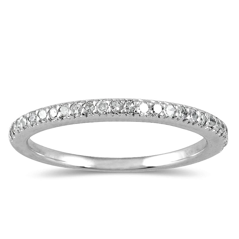 1/4 Carat TW Diamond Wedding Band in 10K White Gold