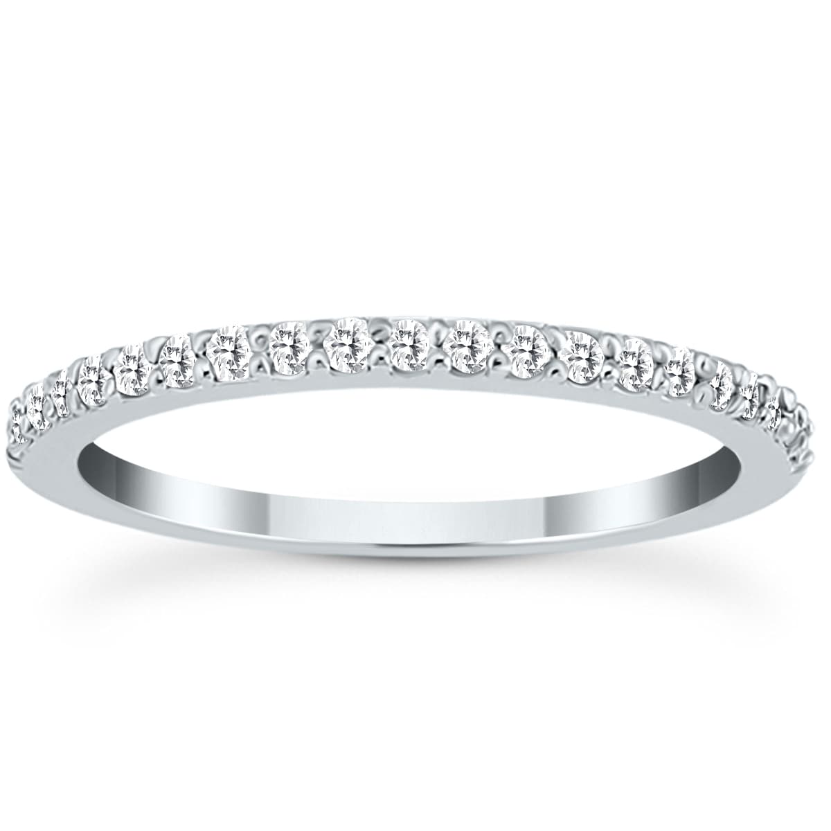 1/4 Carat TW White Diamond Band in 10K White Gold (K-L Color, I2-I3 Clarity)