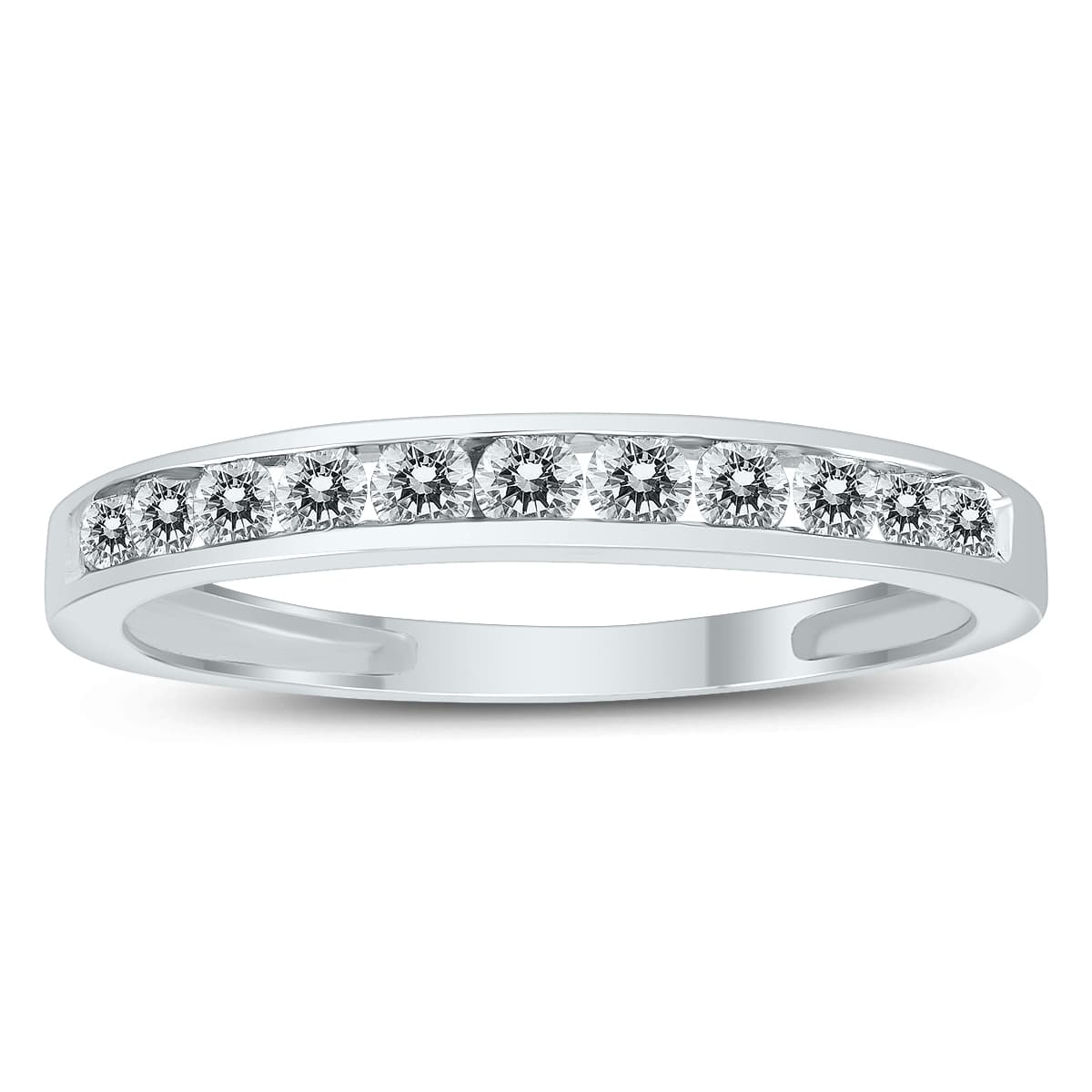 1/2 Carat TW Channel Set Diamond Band in 10K White Gold