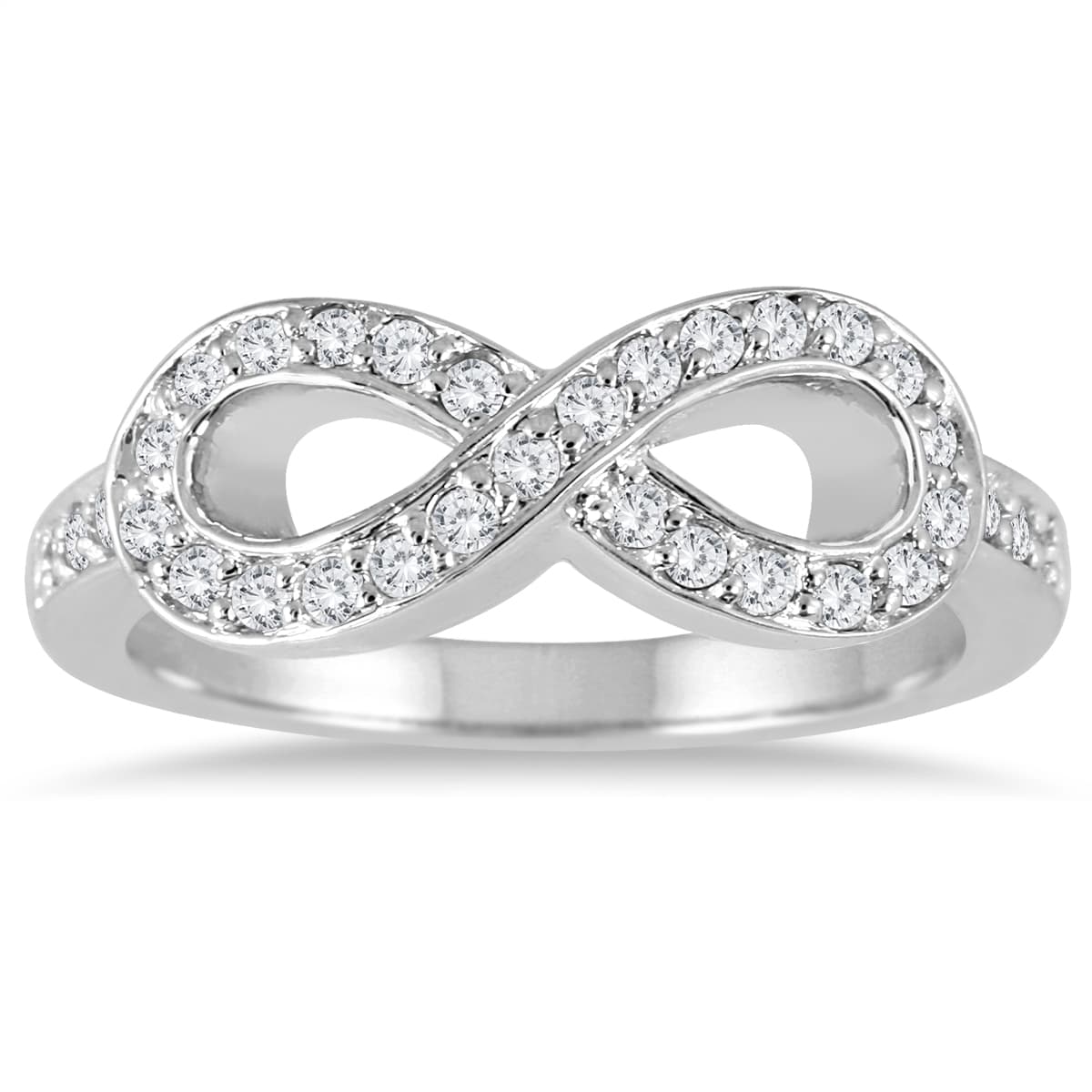 2/5 Carat TW Diamond Infinity Ring in 10K White Gold