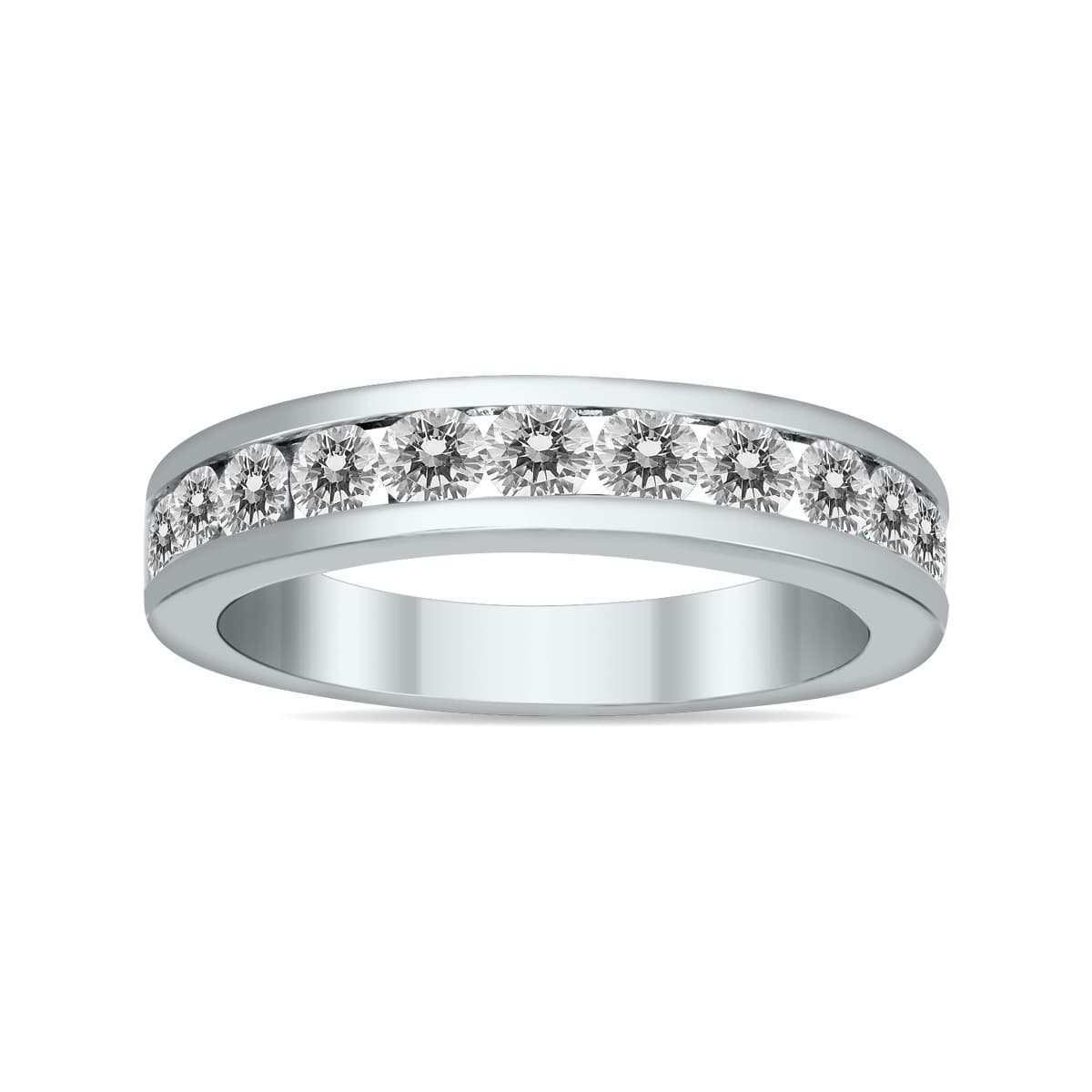 1 Carat TW Channel Set Diamond Band in 10K White Gold